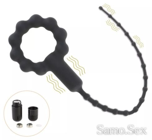 Вибратор за уретрата, силиконов вибриращ мастурбатор, масажьор -  снимка 1