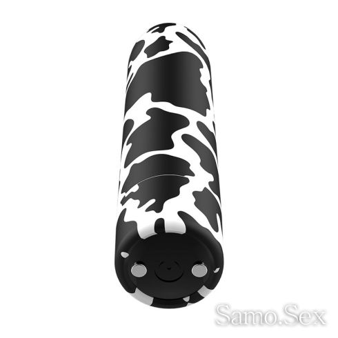 Мини вибратор черно бяло CUSTOM BULLETS -  снимка 5