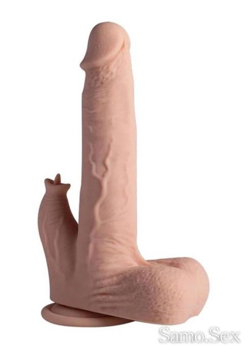 Реалистичен вибратор-дилдо приложение 21,6 см и клиторолизатор -  снимка 3
