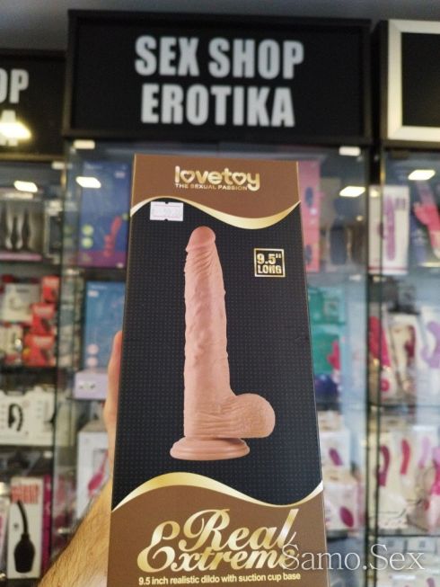 Голямо дилдо 23см венозен кур дискретно от Sex Shop Erotika ❤️ -  снимка 1