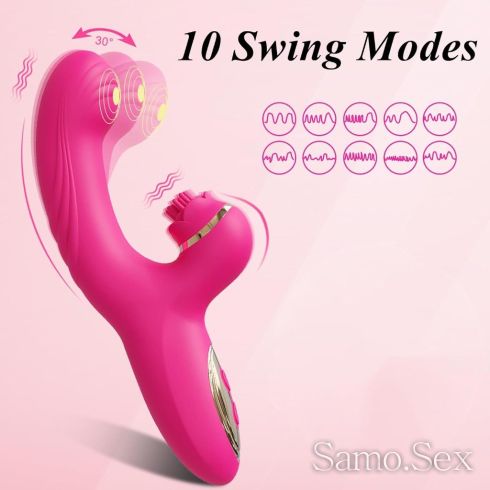 3 в 1 силен дилдо Вибратор G-точка, стимулатор на клитора, заек -  снимка 7