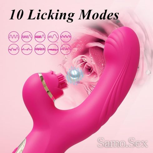 3 в 1 силен дилдо Вибратор G-точка, стимулатор на клитора, заек -  снимка 8