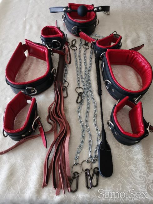 BDSM истински кожен комплект -  снимка 3