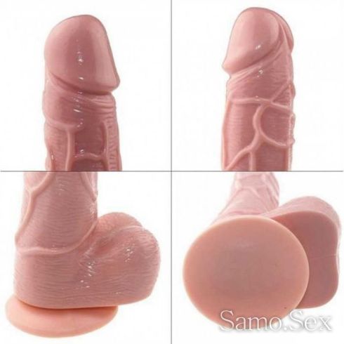 Реалистично дилдо с вакуумна основа 20см -  снимка 2