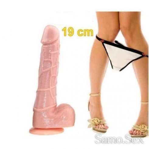 Реалистично дилдо с вакуумна основа 20см -  снимка 5