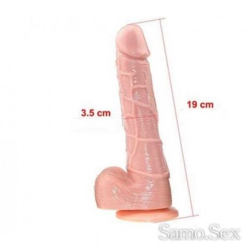 Реалистично дилдо с вакуумна основа 20см -  снимка 6