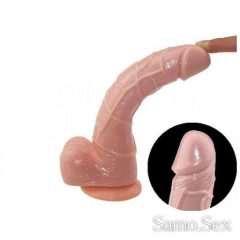Реалистично дилдо с вакуумна основа 20см -  снимка 7