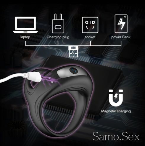 Вибриращ 💍 Ring Пръстен USB  cable 1O режима -  снимка 7
