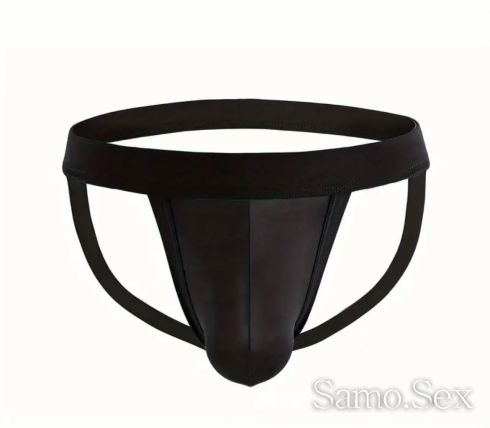 Джокстрап - Мъжки Прашки без дъно, размер M / L, КОЖА -  снимка 7