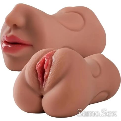 3-в-1 Вагина, Уста , Анус, Език зъби, 17x6 сантиметра -  снимка 5